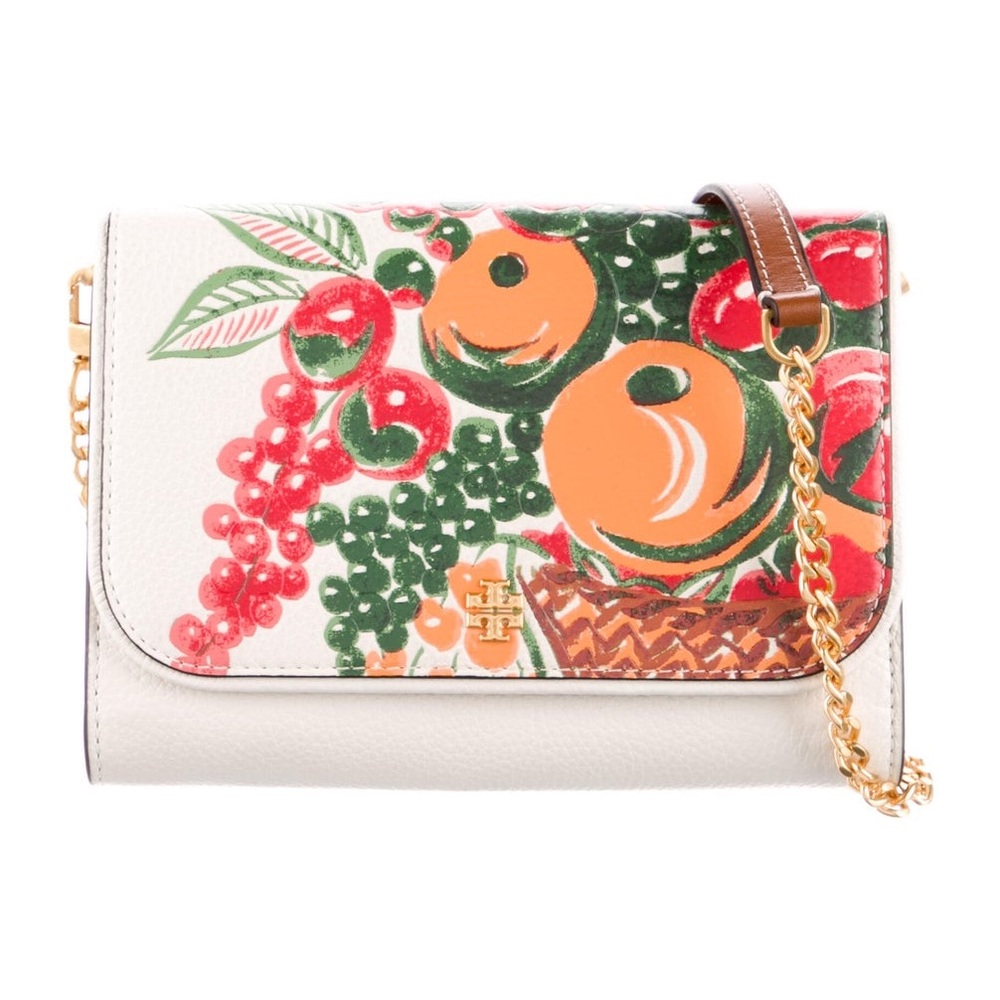 Tory Burch Emerson fruit basket Leather Chain Wallet Crossbody Bag with tags